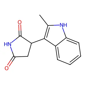 3-(2-methyl-1H-indol-3-yl)pyrrolidine-2,5-dione structure