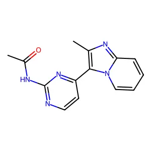 N-[4-(2-Methylimidazo[1,2-A]pyridin-3-YL)-2-pyrimidinyl]acetamide structure
