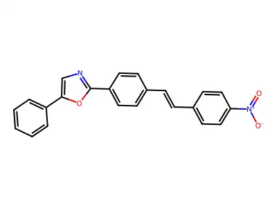 Oxazole, 2-[4-[2-(4-nitrophenyl)ethenyl]phenyl]-5-phenyl- structure