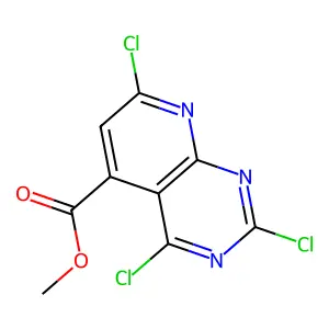 Methyl 2,4,7-trichloropyrido[2,3-d]pyrimidine-5-carboxylate structure