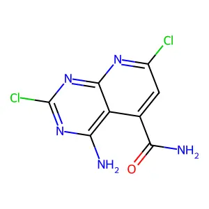 4-Amino-2,7-dichloropyrido[2,3-d]pyrimidine-5-carboxamide structure