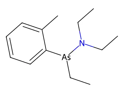 Arsinous amide, As-(2-methylphenyl)-As,N,N-triethyl- structure