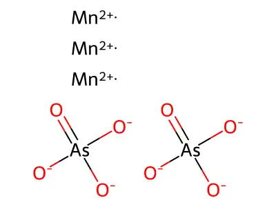 Arsenic acid (H3AsO4), manganese(2+) salt (2:3) structure