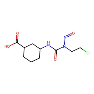 Cyclohexanecarboxylic acid, 3-(3-(2-chloroethyl)-3-nitrosoureido)-, (Z)- structure