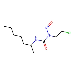 N-(2-Chloroethyl)-N'-heptan-2-yl-N-nitrosocarbamimidic acid structure