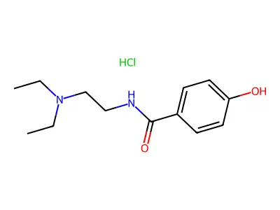 4-羟基-N-(2-二乙氨基乙基)苯甲酰胺 structure