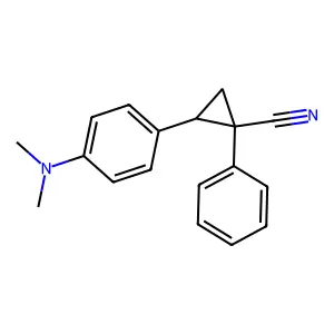 Cyclopropanecarbonitrile, 2-(p-(dimethylamino)phenyl)-1-phenyl- structure