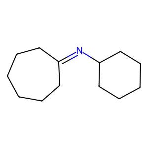 Cyclohexanamine, N-cycloheptylidene- structure