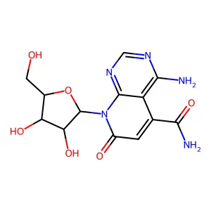 4-amino-8-[3,4-dihydroxy-5-(hydroxymethyl)oxolan-2-yl]-7-oxopyrido[2,3-d]pyrimidine-5-carboxamide structure