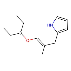 diethyl-[2-methyl-3-(1H-pyrrol-2-yl)prop-1-enoxy]borane structure