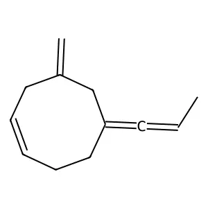 4-Methylene-6-(1-propenylidene)cyclooctene structure
