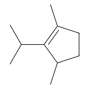 Cyclopentene, 1,3-dimethyl-2-(1-methylethyl)- structure