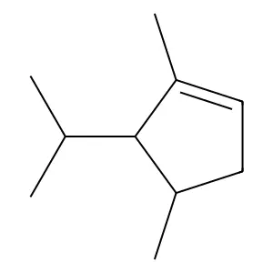 Cyclopentene, 1,4-dimethyl-5-(1-methylethyl)- structure