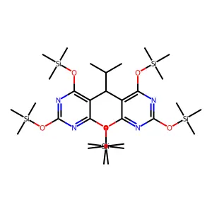 Pyrimidine, 5,5'-(2-methylpropylidene)bis[2,4,6-tris[(trimethylsilyl)oxy]- structure