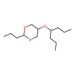 2-Propyl-1,3,2-dioxaborinan-5-yl dipropylborinate structure