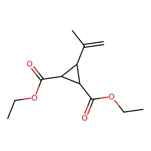 1,2-Cyclopropanedicarboxylic acid, 3-(1-methylethenyl)-, diethyl ester structure
