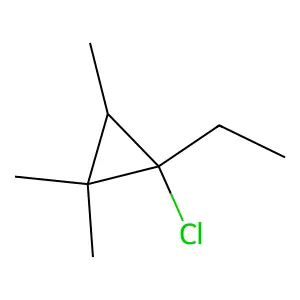 1-Chloro-1-ethyl-2,2,3-trimethylcyclopropane structure