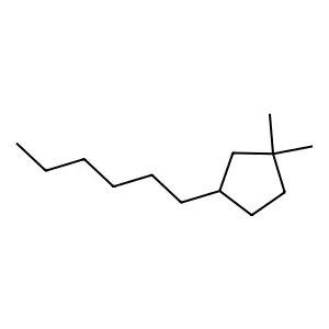 Cyclopentane, 3-hexyl-1,1-dimethyl- structure