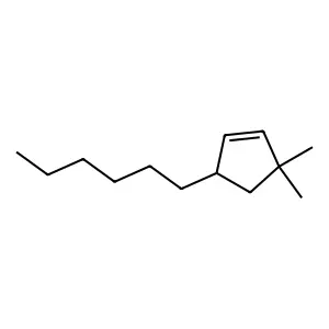 Cyclopentene, 5-hexyl-3,3-dimethyl- structure