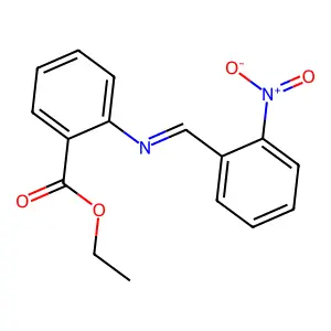 Ethyl 2-(2-nitro-benzylidene)amino-benzoate structure