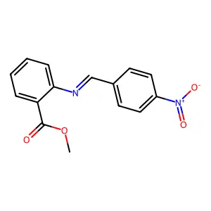 Benzoic acid, 2-[[(4-nitrophenyl)methylene]amino]-, methyl ester structure