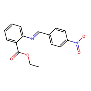 Benzoic acid, 2-[[(4-nitrophenyl)methylene]amino]-, ethyl ester structure