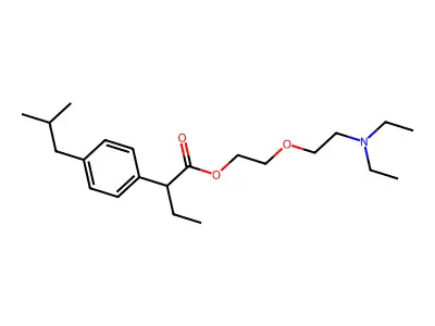2-[2-(Diethylamino)ethoxy]ethyl 2-(4-isobutylphenyl)butyrate structure