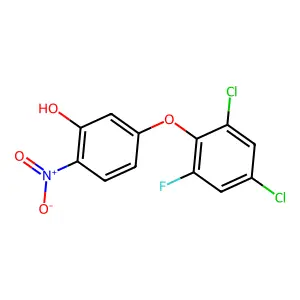 5-(2,4-Dichloro-6-fluorophenoxy)-2-nitrophenol structure