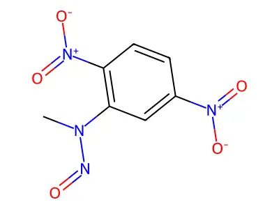 Benzenamine, N-methyl-2,5-dinitro-N-nitroso- structure