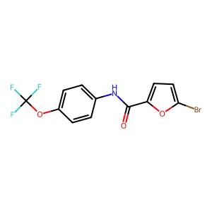 5-bromo-N-[4-(trifluoromethoxy)phenyl]furan-2-carboxamide structure