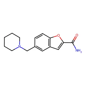 2-Benzofurancarboxamide, 5-(piperidinomethyl)- structure