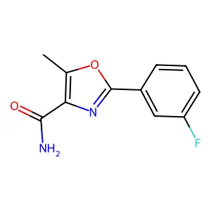 Oxazole-4-carboxamide, 2-(m-fluorophenyl)-5-methyl- structure