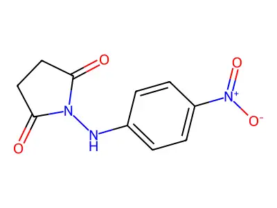 2,5-Pyrrolidinedione, 1-((4-nitrophenyl)amino)- structure