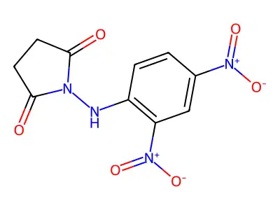 2,5-Pyrrolidinedione, 1-((2,4-dinitrophenyl)amino)- structure
