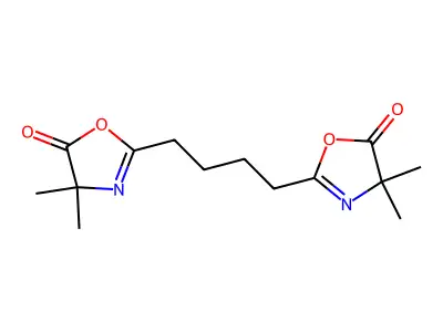 5(4H)-Oxazolone, 2,2'-(1,4-butanediyl)bis[4,4-dimethyl- structure
