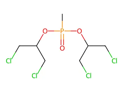 Phosphonic acid, methyl-, bis[2-chloro-1-(chloromethyl)ethyl] ester structure