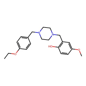 2-[[4-[(4-Ethoxyphenyl)methyl]piperazin-1-yl]methyl]-4-methoxyphenol structure