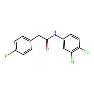 2-(4-bromophenyl)-N-(3,4-dichlorophenyl)acetamide structure
