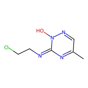 N-(2-chloroethyl)-2-hydroxy-5-methyl-1,2,4-triazin-3-imine structure