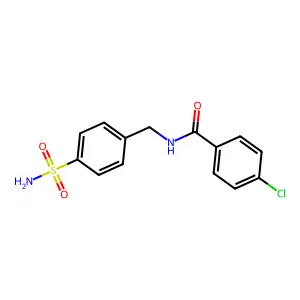 4-chloro-N-[(4-sulfamoylphenyl)methyl]benzamide structure