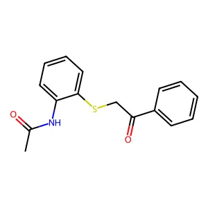 Acetamide, N-[2-[(2-oxo-2-phenylethyl)thio]phenyl]- structure