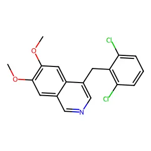 Isoquinoline, 4-[(2,6-dichlorophenyl)methyl]-6,7-dimethoxy- structure