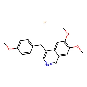 Isoquinoline, 6,7-dimethoxy-4-(p-methoxybenzyl)-, hydrobromide structure