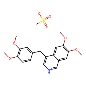 Isoquinoline, 6,7-dimethoxy-4-(3,4-dimethoxybenzyl)-, methanesulfonate structure