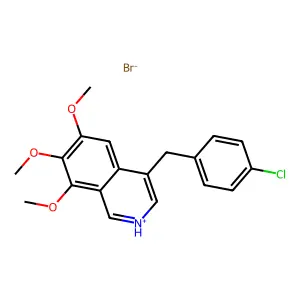 Isoquinoline, 4-(p-chlorobenzyl)-5,6,7-trimethoxy-, hydrobromide structure
