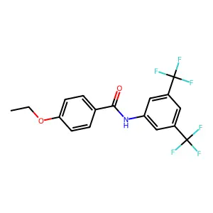 N-[3,5-bis(trifluoromethyl)phenyl]-4-ethoxybenzamide structure