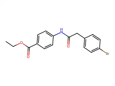 Ethyl 4-[[2-(4-bromophenyl)acetyl]amino]benzoate structure