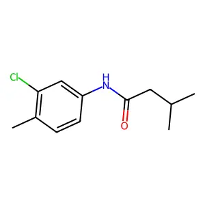 N-(3-chloro-4-methylphenyl)-3-methylbutanamide structure