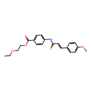 2-Ethoxyethyl 4-[3-(4-methoxyphenyl)prop-2-enoylamino]benzoate structure