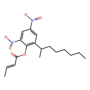 2-(1-Methylheptyl)-4,6-dinitrophenyl crotonate structure